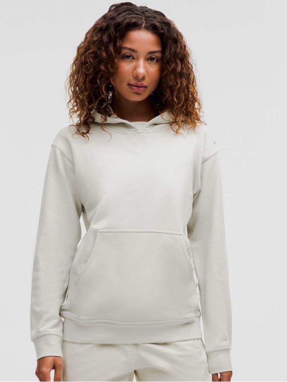 Lululemon All Yours Hoodie *French Terry Vapor Silver Gray Size 10 LW3DAMS $108